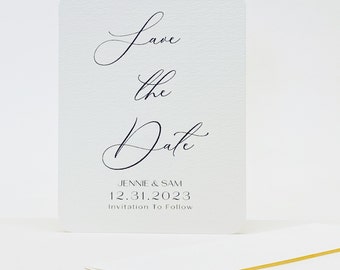Save The Date Cards for Weddings, Modern Save The Date Cards, 4.25 x 5.5