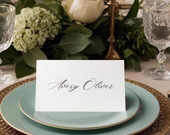 Calligraphy Place Card,  Wedding Place Cards, Minimalist