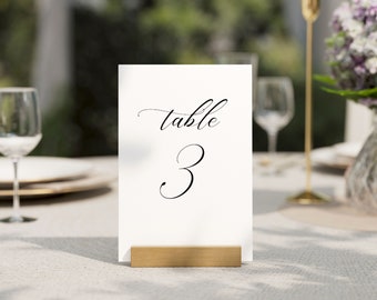 Wedding Table Number, Minimalist, Set of 1-20