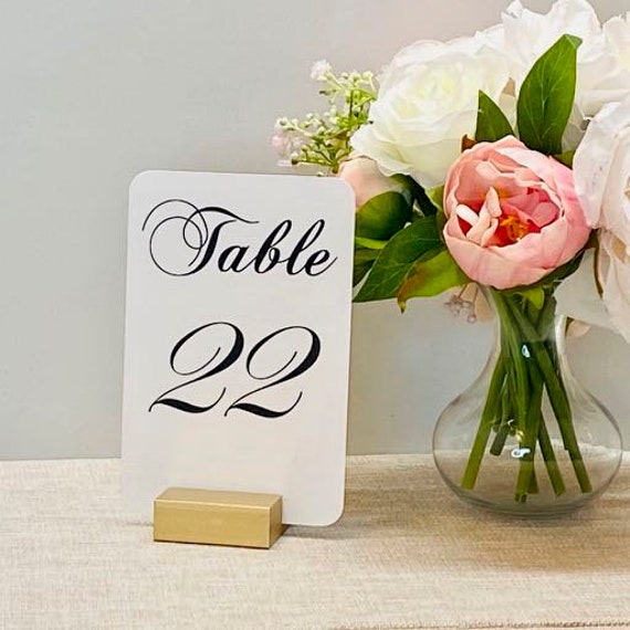 Gold Table Number Holder Wedding Gold Table Number Stand Etsy