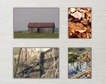 Art Postcards Country Landscape Postcard Prints Set of 4 Mini Art Prints 4 x 6
