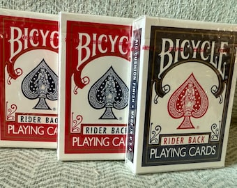 Sealed Vintage Bicycle Rider Back 808 Playing Cards - USA Made