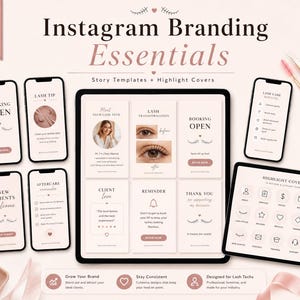 Lash Artist Business Starter Kit | Editable Canva Templates for Lash Techs | Price List, Booking Policy, Aftercare Card & Instagram Branding