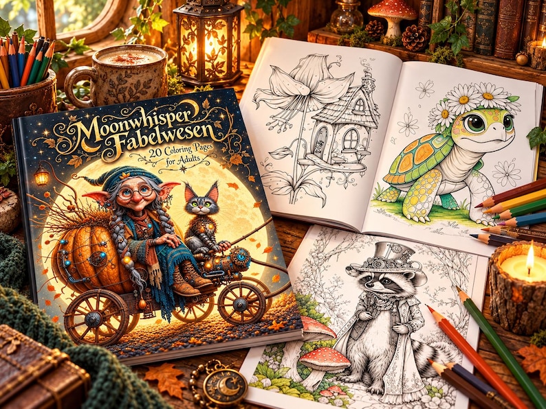Fantasy Coloring Pages , 20 Printable Magical Creatures, Whimsical ...