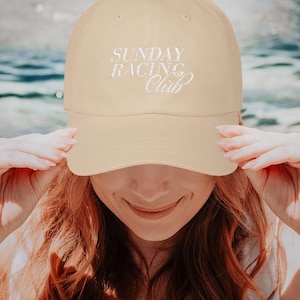 SUNDAY RACING CLUB Embroidered Dad Hat/Trendy f1 cap/Formula 1 Hat/Formula One Hat/F1 Gift/F1 Fathers Day/Formula 1 Gift/Racing Hat/Car Gift