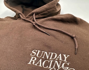 Sudadera con capucha bordada para mujer, diseño de fan de Fórmula 1, Sunday Racing Club, regalo para amantes de la Fórmula 1, regalo para el Día de la Madre.