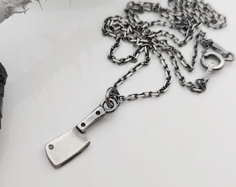 SALE- Tiny Butcher Knife necklace