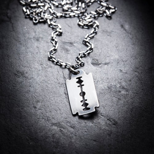 Small RAZOR BLADE necklace