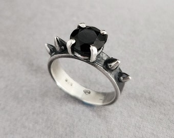 HURT ring with black spinel