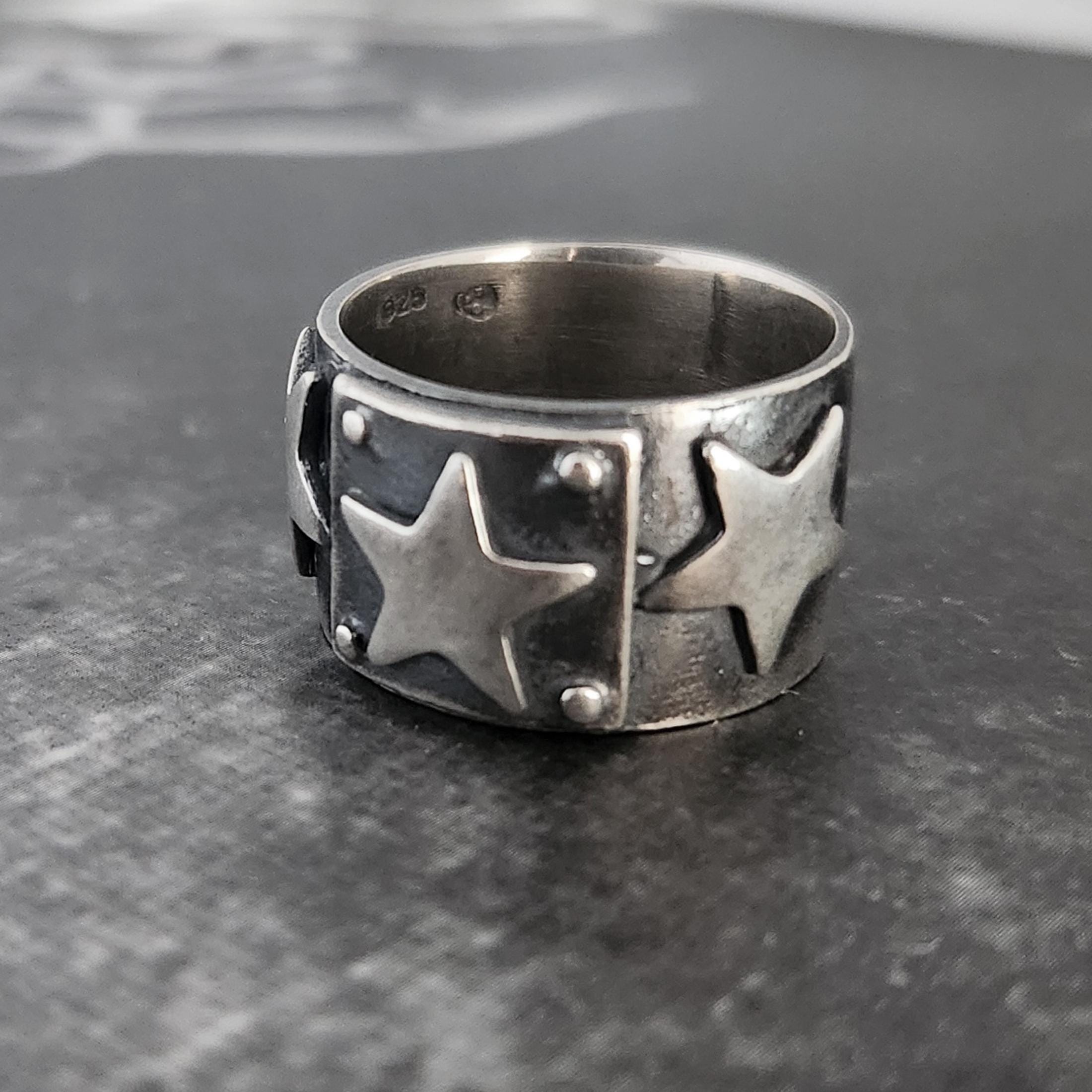 Star Rings With Triangle Design TRIPLE STARS Ring - Etsy