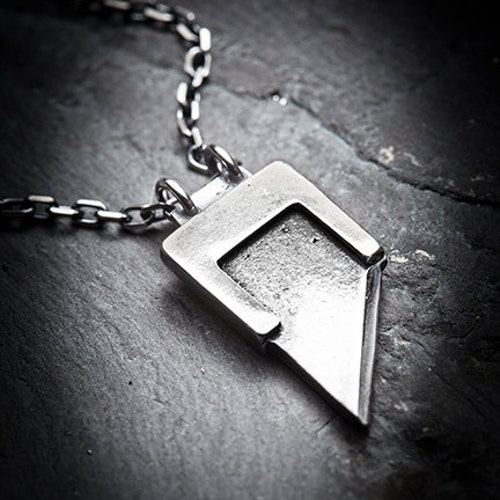 HEADS WILL ROLL  guillotine blade necklace