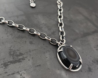 Collier LOST SOUL avec agate rayée