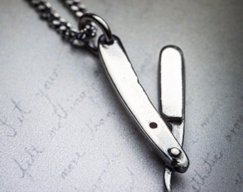 Sale- Mini STRAIGHT RAZOR necklace