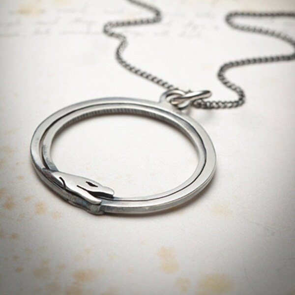 RESERVED- Ouroboros snake necklace