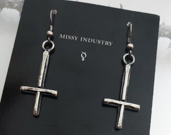 sale- INVERTED CROSSES earrings