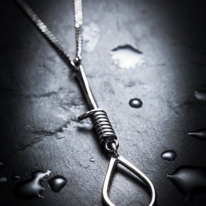 sale PENDU silver noose necklace image 2