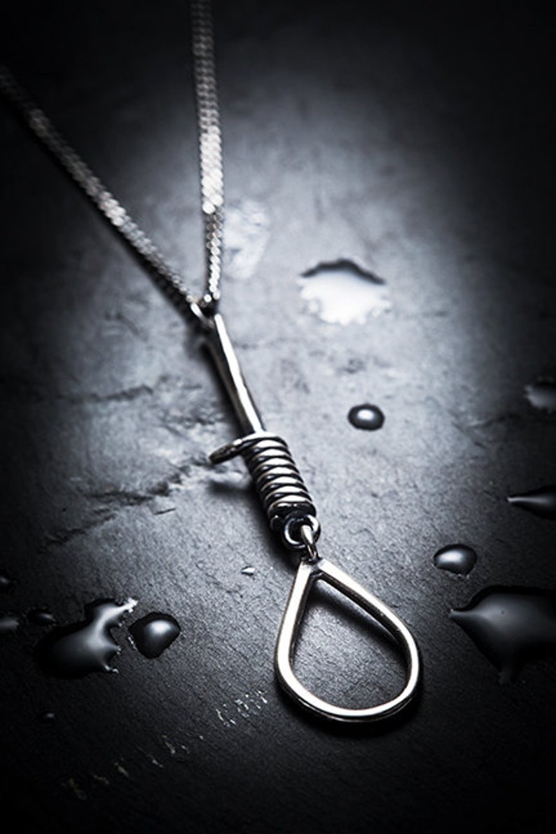 sale PENDU silver noose necklace image 2