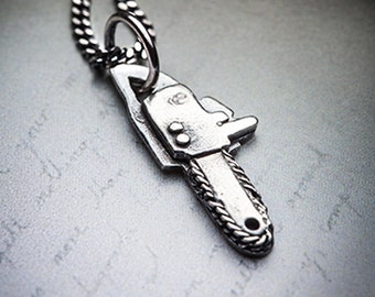 sale- Mini CHAINSAW necklace