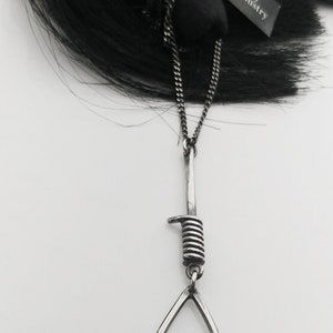 sale PENDU silver noose necklace image 5