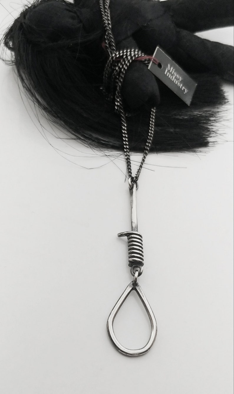 sale PENDU silver noose necklace image 5