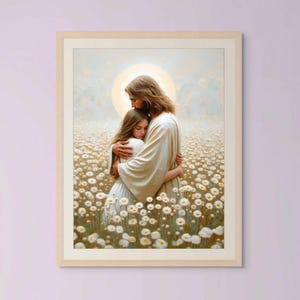 Courage and Faith | Digital Art | Jesus with Woman | Christian Download | Jesus with Girl Art | LDS Prints | Jesus Wall Art | Christ Print