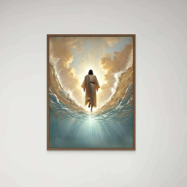 Jesus Walking on Water, Modern Christian Art, Picture of Jesus, Jesus ...