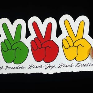 Paquete de pegatinas de manos de paz del Juneteenth