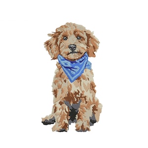 Goldendoodle Dog Embroidery Design For Goldendoodle Dad Dog Lover Machine Embroidery File PES Puppy Mom Embroidery File For Animal Lover DST