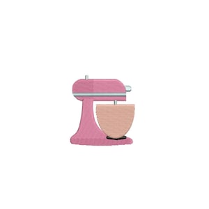 Cake Mixer Mini Embroidery Design: Kitchen Appliance Mini Machine Embroidery File Kitchenaid Mixer (Digital Download)
