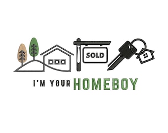 Realtor Embroidery Designs: Home Guy Real Estate Embroidery Machine File Mortgage Broker Embroidery Design