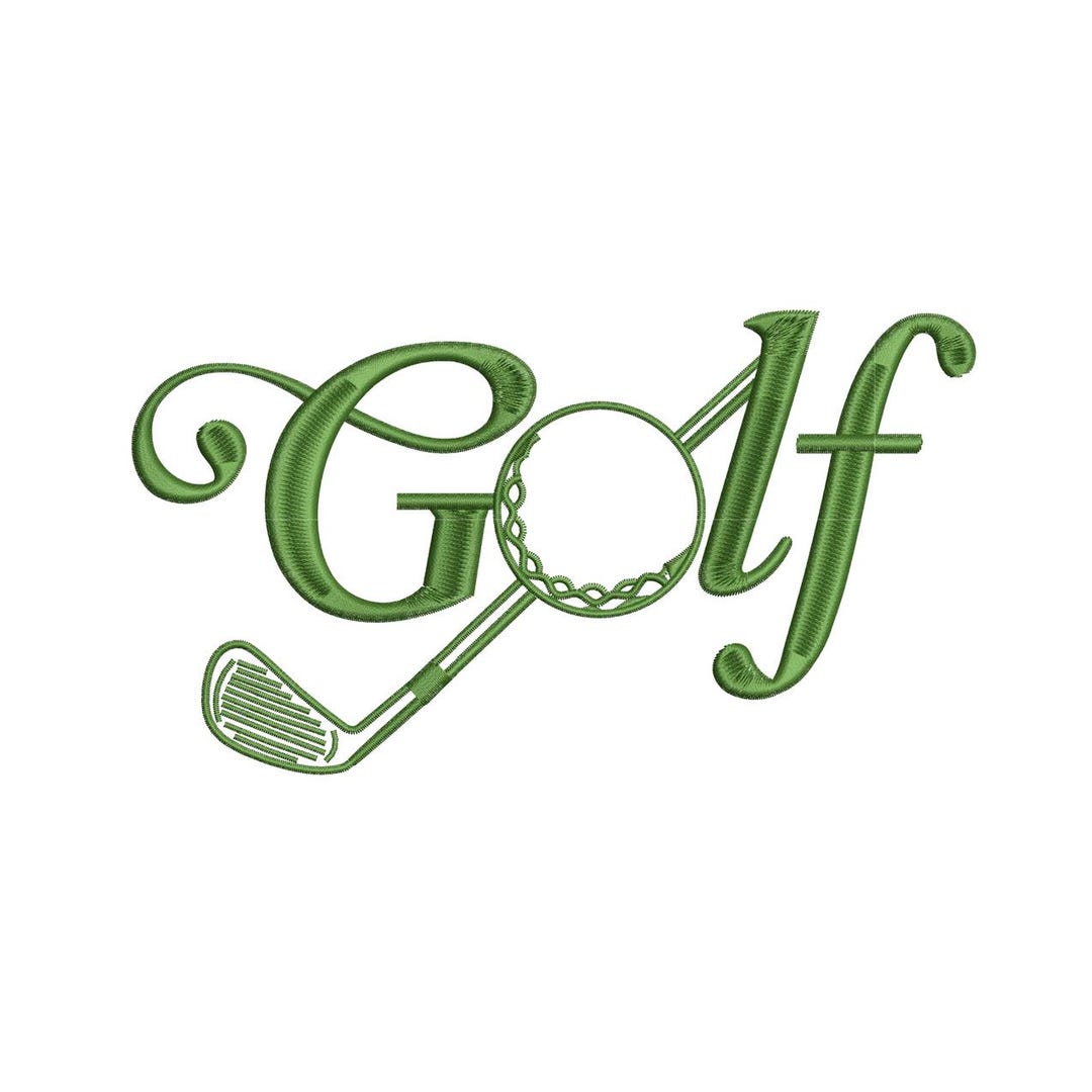 Golf Embroidery Designs: Golfer Machine Embroidery Files Golf Script ...