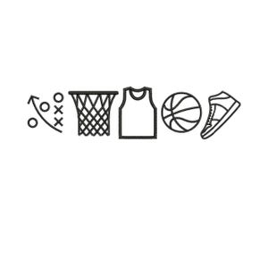 Basketball Icons Embroidery Design: Sport Fan Machine Embroidery File (Digital Download)