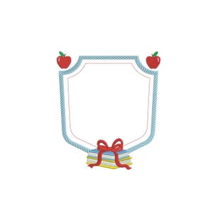 Terug naar School Frame Crest borduurwerk Design Monogram Banner PES leraar Crest Frame Machine borduurwerk bestand onderwijs DST-bestand leraar Crest