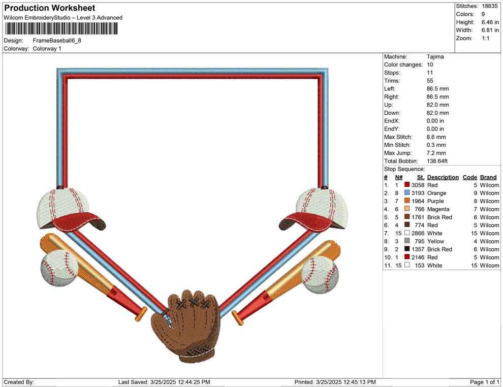 Baseball Sports Frame Embroidery Design (digital Download) - Etsy
