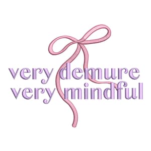 Ingetogen mindful borduurontwerp: roze coquette-bestand (digitale download)