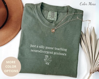 Silly Goose Teacher Shirt Neurodiversity Tee, Special Education Shirt, Silly Goose SPED Teacher Gift Shirt, Funny Inclusion Tee, Goose Love