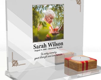 Sympathy Gift Acrylic Heart Memorial Keepsake - Bereavement Gift For Loss Of Loved One Funeral Remembrance