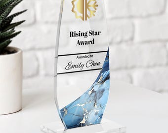 Custom trophy | custom award plaque | engraved award | engraved acrylic trophy | acrylic award