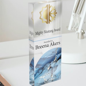 Personalized Crystal Award, Custom Engraved Trophy, Corporate Trophy Award, Graduation, Retirement Appreciation Gift, Teacher Award