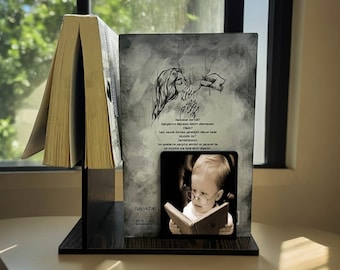 Personalisierter Buchständer, Abschlussgeschenk für Buchliebhaber Geschenk, Holzbuchhalter Geschenk für ihn Handgemachter Buchhalter Buchgeschenk Buchecke