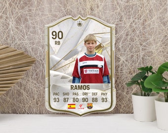 Personalized Soccer FUT Card, Player Card, Real Size Soccer Ultimate Team Card, Football Fan Customized Gifts for Boys, Girls, Kids