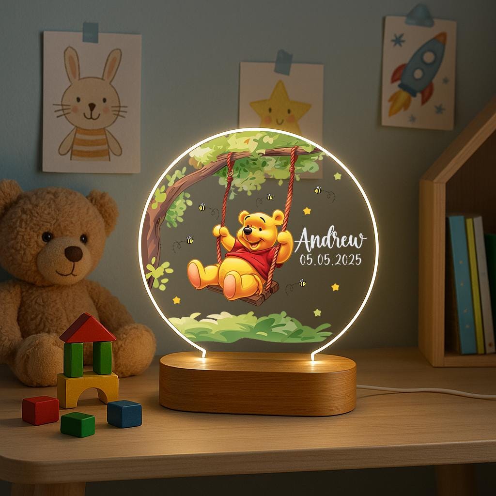 木目調　ペンダントライト　Winnie the Pooh <希少> 木目調 ペンダントライト Winnie the Pooh <希少>