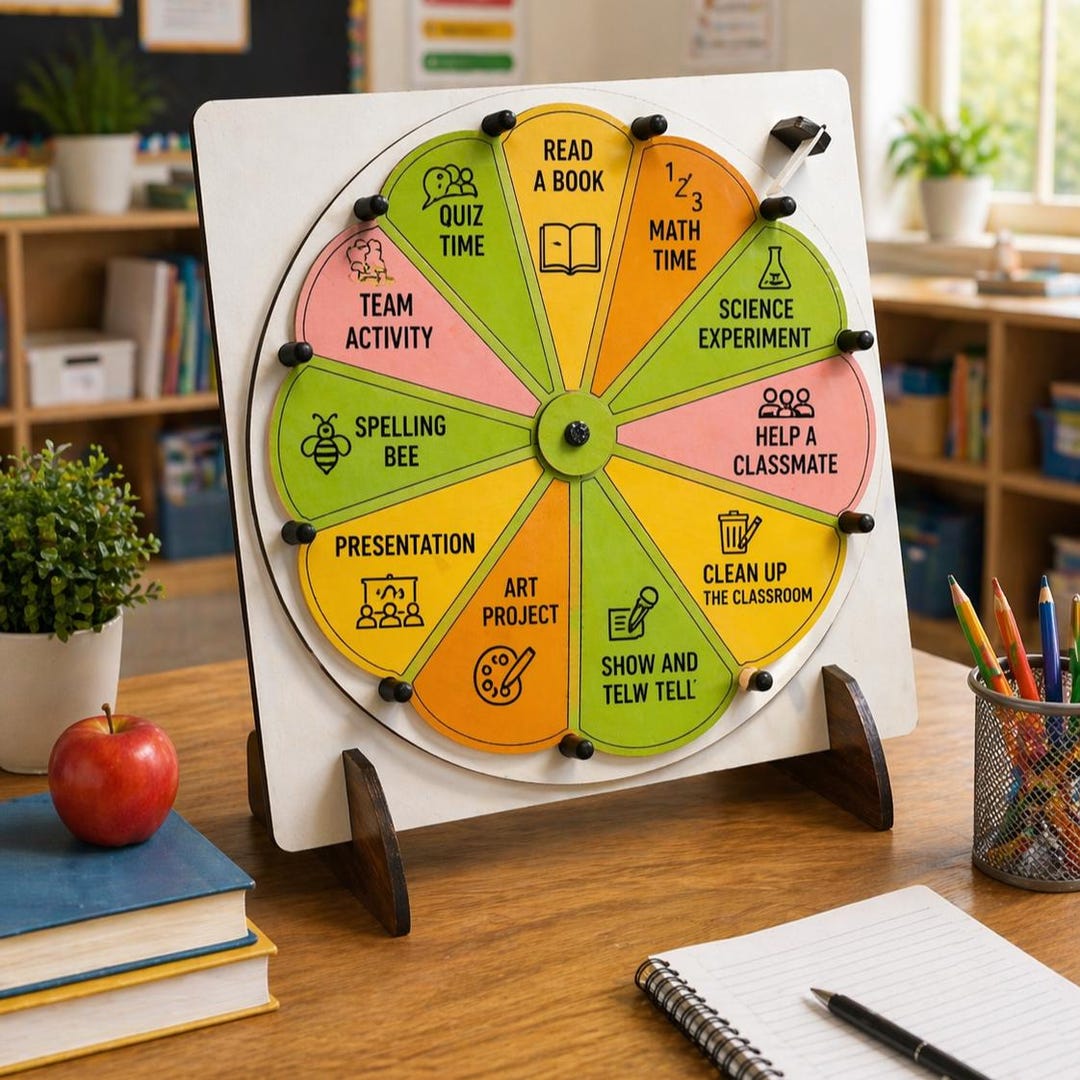 Simple Whele Personalized Whee Gamel, Wooden Spin Wheel, Custom Wedding Game, Family ...