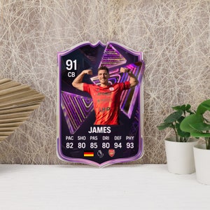 Ultimatives Team Fußballfan Maßgeschneiderte Acryltafel Legende FUT Karte Spielzeug Icons Geschenke für Jungen Mädchen Freund