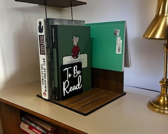 Wooden Book Stand l Book Holder l Book Mark l Book Organizer l Nightstand l Personalized Wood Gift l Book Ends l Gift for Her l Book Lover