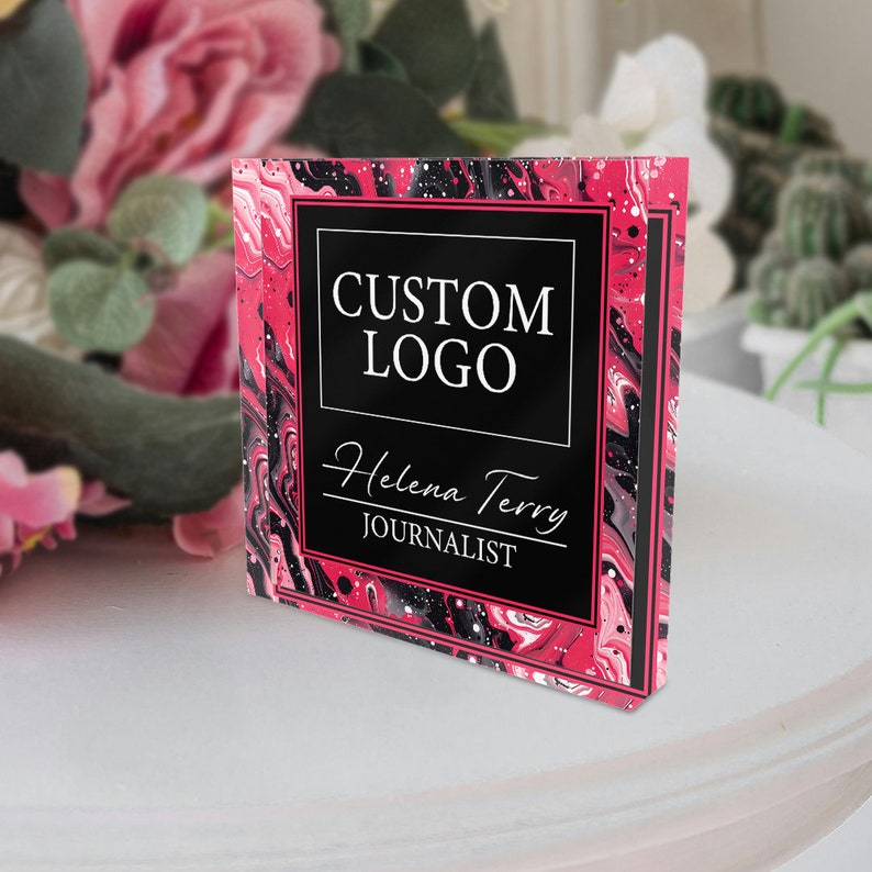 Personalized Logo Acrylic Glass Block, Custom Business Company Logo ...