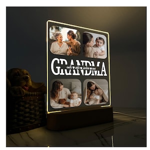 Personalized Photo Night Light Gift for Grandma