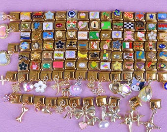 Personalized Italian Charm Bracelet: Custom Y2K Jewelry Gift, Christmas gift for her