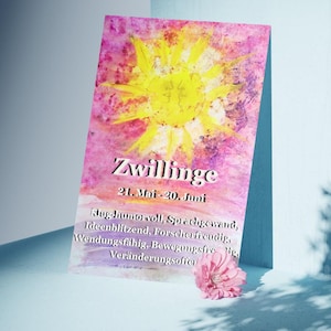 Gemini Zodiac Print - Celebrate Your June Birthday with this Stylish Poster