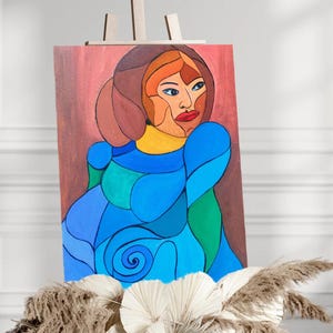 Abstrakte Wandkunst Acryl Bild – Moderne Deko, Digitaler Kunstdruck, Printable Poster, Boho Stil, DIY Geschenk, Wohnzimmer Kunst